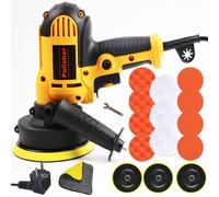 700W Car Polisher Buffer Sander,600-3700RPM Variable Speed Control, Electric Rotary Polishing Machine, 125mm Buffing Pads Waxing Set
