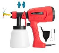 700W Electric Paint Sprayer, High-Performance HVLP Spray for DIY & Home Projects, 1200ml Container, 3 Spray Patterns, Adjustable Flow Control, Ideal for Furniture, Walls, Doors, and More Red