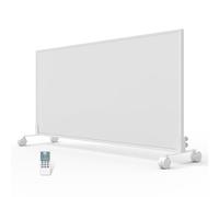 700w Infrared Heating Panel Built in Thermostat- Remote Control, Far Infrared Panel Heater with Rollers - Wall Mounted & Free Standing Eco Energy Efficient Heaters with Timer - 1220x618mm