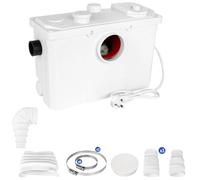 700W Macerator Pump with 4 Inlets & 2 Outlets - Sanitary Waste Water Sump Pump for Kitchen, Bathroom Sink, Shower, Laundry & Toilet - High Power Grinder Pump for Sewage Disposal