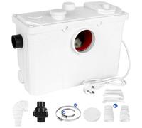 700W Macerator Water Pump Sanitary for Toilet Shower Bath Sink Kitchen Sewerage Grinder Waste Water Sump Pump for Shower Laundry Sink Marine Toilet 4 Inlets and 2 Outlets