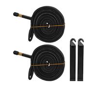 700x23C Bike Inner Tube 48mm Schrader Valve Butyl Rubber Durable Bicycle Tubes with 2 Tire Levers for Road Bikes Mountain Bikes