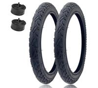 700x35 / 700x38 / 700x42 / 700x45 / 700x50C Bike Tires with Inner Tubes, Extra Nylon Puncture Protection for Road City Commuter Bikes - Schrader Valve 48mm(700x35c)