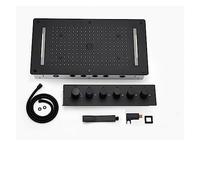 700x380mm Static LED Shower Panel - Large Rain Shower Head & Waterfall Column Mist for Luxurious Spa Experience - Modern Bathroom Shower Set