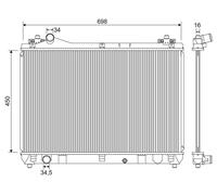 701243 RADIATOR, ENGINE COOLING VALEO