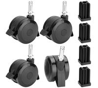 70360 Grill Locking Caster Wheels with Insert Kit Replacement Parts for Weber Spirit Series 2009-2012, Genesis Series 2007-2011, and Summit Series Gas Grills 2007-2011,Set of 4