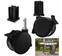 70360 Locking Caster with Insert for Weber Spirit Series 2009-2012, Genesis Series 2007-2011, and Summit Series Gas Grills 2007-2011, (Caster Diameter 2-7/8")