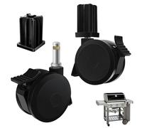 70360 Locking Caster with Insert for Weber Spirit Series 2009-2012, Genesis Series 2007-2011, and Summit Series Gas Grills 2007-2011, (Caster Diameter 2-7/8")