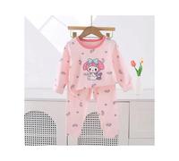 (7049Pink, 90) Cartoon Unicorn Animal Sleepwear Children Pajamas Sets Unisex Kids Autumn Clothing Durable Soft Warm Comfort for Every Day Use