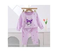 (7049PURPLE, 90) Cartoon Unicorn Animal Sleepwear Children Pajamas Sets Unisex Kids Autumn Clothing Durable Soft Warm Comfort for Every Day Use
