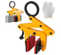 705lbs Stone Carrying Clamp, Granite Slab Lifting Clamp 0 to 2.6 Inch Adjustable Range, Alloy Steel Slab Lifter A Shape Stone Clamp Heavy Duty Slab Handling Tool for Marble Concrete Granite (Yellow)