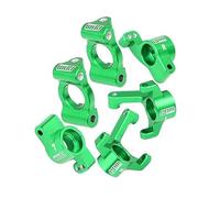 7075 Alloy Front Caster Blocks + Front Knuckle Arm + Rear Hubs Aluminium Upgrade Combo for LOSI 1:24 Micro-B 2WD Buggy RTR-LOS00007 / 1:28 Micro-T 2S 2WD RTR Stadium Truck-LOS-1392 Upgrades - Green