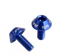 7075 Aluminum Alloy Bicycle Bottle Cage Screws, 5 * 12mm, 2 Pack Offering Secure Attachment (Blue)