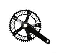 7075 Aluminum Crank Set 49T Single Speed CNC | 7075 aluminum material, CNC milled, high strength, black finish, single speed optimized