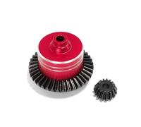 7075 Aluminum Differential Case + 45# Hardened Steel Differential Spur Gear and Bevel Gear for 1/10 Tamiya XV02 TT02 TT02B RC Car Replace # 54875 Upgraded Parts (Red)