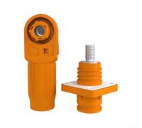70A-120A High Current Energy Storage Connector for Alternative Power Systems, Flame Retardant ABS with for torsion Spring Crown Tech, One-Handed Quick Connect Anti-Arc Safety(B-orange)