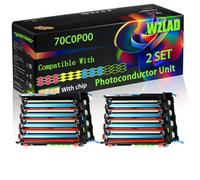 70C0P00 Compatible for Lexmark Photoconductor Unit with Chip CX410DTE CX510DE CX510DTHE CX410de DSV EG CX417de Printers (2 Set)