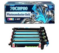 70C0P00 Photoconductor Unit Compatible for Lexmark CS510dte CX310dn CX310n CX410de CX410dte Printers, With Chip Large Capacity 50000 Pages (1 Set)