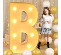 70cm-2.3ft Giant LED Light Up Letter B, Mosaic Marquee Light Up Sign, LED Letters Lamps for Valentine's Day Birthday Christmas New Year