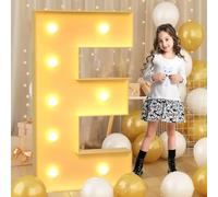 70cm-2.3ft Giant LED Light Up Letter E, Mosaic Marquee Light Up Sign, LED Letters Lamps for Valentine's Day Birthday Christmas New Year