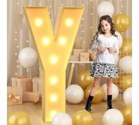 70cm-2.3ft Giant LED Light Up Letter Y, Mosaic Marquee Light Up Sign, LED Letters Lamps for Valentine's Day Birthday Christmas New Year