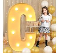 70cm-2.3ft Giant LED Light Up Numbers 0-9, Mosaic Marquee Light Up Sign Letters A-Z, LED Number Lamps for Valentine's Day Birthday Christmas New Year