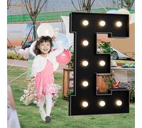 70cm-2.3ft Marquee LED Number Lights, Giant LED Light Up Letter E LED Letters Lamps for Valentine's Day Birthday Christmas New Year