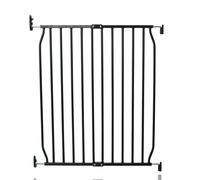 Safetots Eco Screw Fit Baby Gate, Black, 70cm - 80cm | Trip-free design, wide opening, one-handed use, optional one-way restrictor, child-safe finish