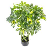 Leaf 70Cm Artificial Twisted Stem Gold Capella Arboricola Artificial Plant Bonsai Bush, Green