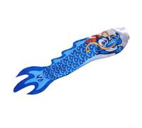 70cm Dragon Pattern Aviation Windsock for Garden, Yard, Patio, and Classroom Use Colorful, Foldable Design (blue)