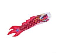 70cm Dragon Pattern Windsock Built with Rip-Stop Fabric and Measurement Belt for Outdoor Aviation-Themed Decoration and Wind Indication (red)