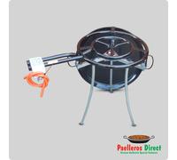 70cm Enamelled Steel Paella Pan & 50cm Gas Burner Kit / Set - Folding Tripod