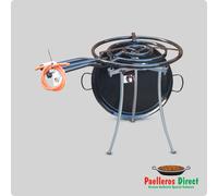 70cm Enamelled Steel Paella Pan & 50cm Gas Burner Kit / Set - Folding Tripod