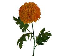 70cm Large Ball Dahlia Artificial Flower Stem Yellow