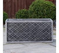 70cm Lazio Grey Plastic Pewter Effect Garden Patio Plant Pot Planter - Samuel Alexander | TJ Hughes