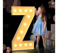 70cm LED Number Lights Marquee Decoration Light, LED Letter Light Sign A~Z for Anniversary Wedding Decor Valentine Birthday Party(Z)