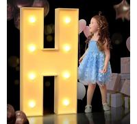 70cm LED Number Lights Marquee Decoration Light, LED Letter Light Sign A~Z for Anniversary Wedding Decor Valentine Birthday Party(H)