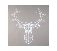 70cm Metal Reindeer Deer Stag Head 120 Cool white LED Twinkling lights