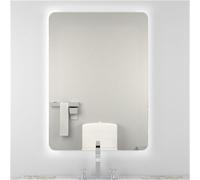 70cm Rectangular (Rounded) Backlit Bathroom Mirror with Demister Pad Clifton Natural One Size