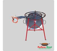 70cm Spanish Paella Pan & 60cm Gas Burner Kit / Set with Braced Tripod
