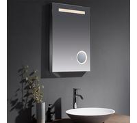 70cm Tall LED Bathroom Wall Mirror with Touch Sensor Clifton Natural One Size