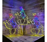 70cm Three Wise Men On Camels 420 LED Outdoor Nativity Scene Christmas Decorations Samuel Alexander Multi One Size