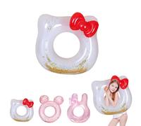 70cm White Cat Inflatable Swimming Ring Pool Ring for Kids,Girls Rubber Rings for Pool Toys,Inflatable Swim Ring Pool Floats,Floating Ring Pool Inflatables for Swimming Pool Summer Beach Water Party