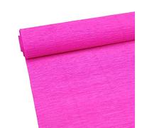 70g Premium Crepe Paper Roll for Flower Making White Green Pink Crepe Paper Sheets Streamer,10in Width, 8ft Length (Rose)