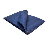 70gsm Budget Tarpaulin - Blue/Green Waterproof Cover Sheet - Lightweight Groundsheet Tarp for Camping, Garden, DIY (2.7m x 3.5m)