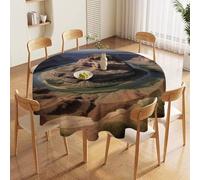 70in Round Tablecloth Stain & Heat Resistant Polyester | Wrinkle Free Washable Grand Canyon Arizona Table Cover for 5 to 6 Foot Tables Dining Kitchen Party Picnic Buffet Wedding Farmhouse Decor