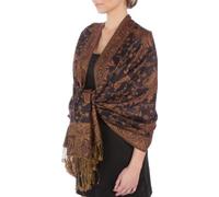 70inch x 28inch Double Layer Jacquard Paisley Viscose Pashmina Shawl/Wrap / Stole - Sapphire(Size: One Size)