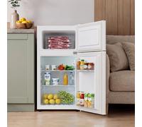 70L Freestanding Top Freezer Fridge, White