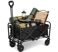 70L Heavy Duty Folding Trolley, All Terrain Wagon Cart for Camping
