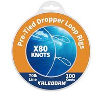 70lb 80knots Pre-Tied Dropper Loop Fishing Rig, 18" Spacing, 5.5" Loop Size, Ideal for Saltwater & Freshwater Fishing
